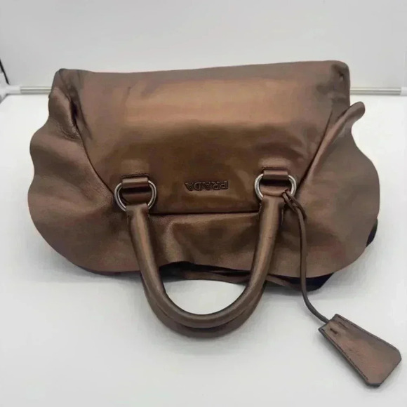 PRADA Rovere Mordore Nappa Leather Bauletto - Picture 11 of 16